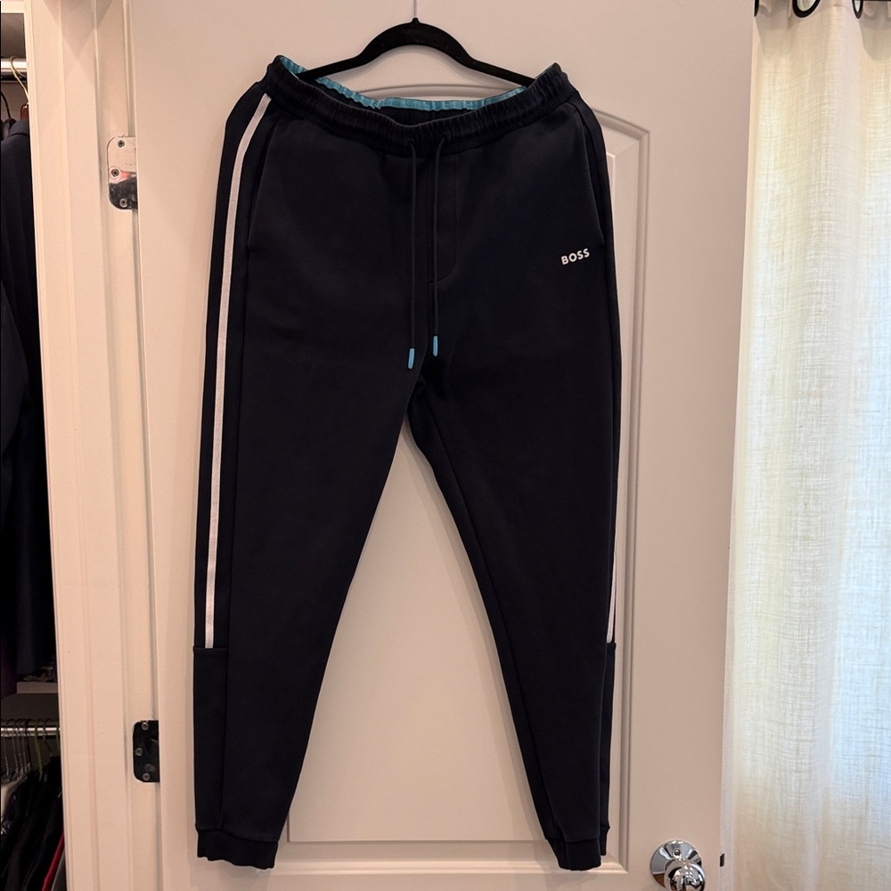 Hugo Boss Large Navy Men Jogger with White details